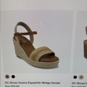 GC Shoes Solene Wedge Espadrille - Tan